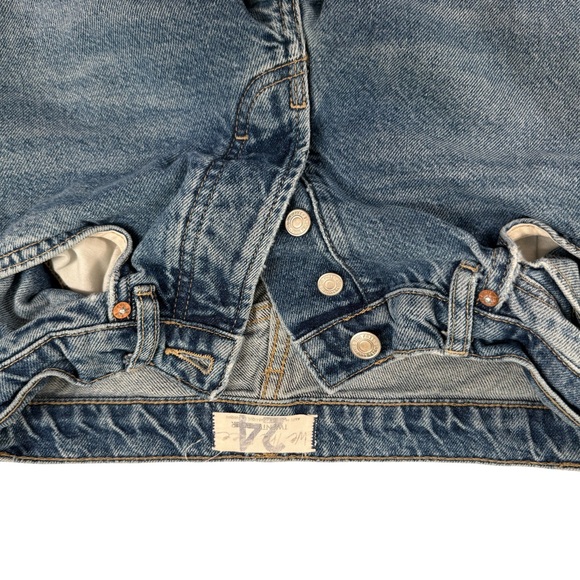 We The Free Denim Blue Straight Leg Jeans - Picture 5 of 10